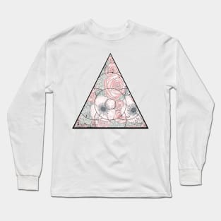 Floral Pyramid Design Long Sleeve T-Shirt